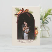 Kerstkaart met sinaasappel, citrus en kaneel (Staand voorkant)