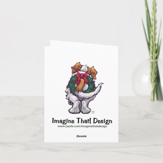 Kerstkaart met Sint-Bernhardhond Feestdagen Kaart (Achterkant)