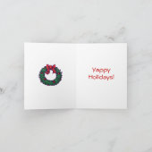 Kerstkaart met Sint-Bernhardshond Feestdagen Kaart (Binnen)