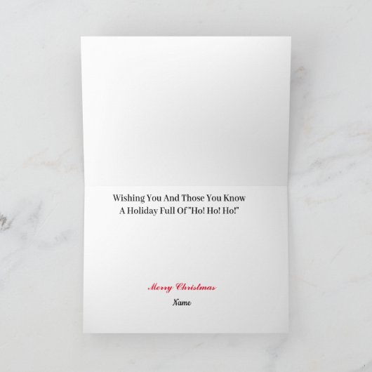 Kerstkaart met Sinterklaas en piraat Funny Ho! Ho! Feestdagen Kaart (Binnen)