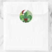Kerstkaart met Sinterklaas Fleur de lis Ronde Sticker (Tas)