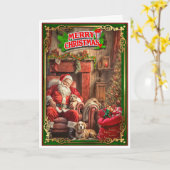 Kerstkaart met Sinterklaas Kaart (Gele Bloem)