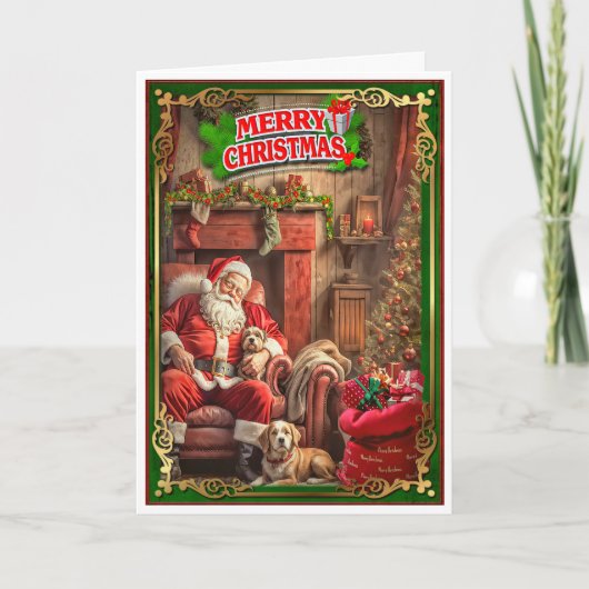 Kerstkaart met Sinterklaas Kaart (Voorkant)