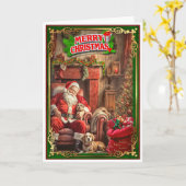 Kerstkaart met Sinterklaas Kaart (Gele Bloem)