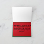 Kerstkaart met Sinterklaas op een motorfiets Kaart (Binnen)