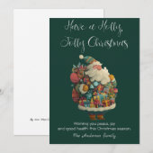 Kerstkaart met Sinterklaas plat ontwerp (Voorkant / Achterkant)