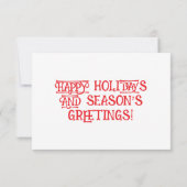 Kerstkaart met Sinterklaas tegen Sneeuwmannen Kaart (Achterkant)