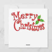 Kerstkaart met skiende Kerstman (Achterkant)