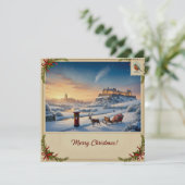 Kerstkaart met Sneeuw (Staand voorkant)