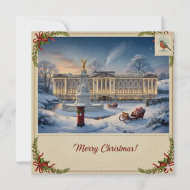 Kerstkaart met sneeuw