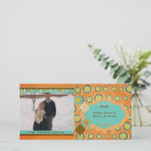 Kerstkaart met Sneeuwbal Gril Kerst Foto (Staand voorkant)