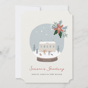 Kerstkaart met Sneeuwbol