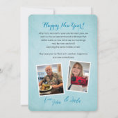 Kerstkaart met sneeuwbol en adreswijziging kaart (Achterkant)