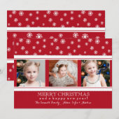 Kerstkaart met sneeuwcollage (Voorkant / Achterkant)