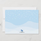 Kerstkaart met sneeuwfoto voor de feestdagen (Achterkant)