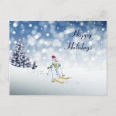 Kerstkaart met Sneeuwman Briefkaart (Voorkant)
