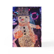 Kerstkaart met Sneeuwman