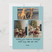 Kerstkaart met Sneeuwman Foto (Achterkant)