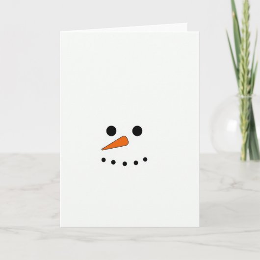 Kerstkaart met Sneeuwman Kaart (Voorkant)