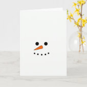 Kerstkaart met Sneeuwman Kaart (Gele Bloem)