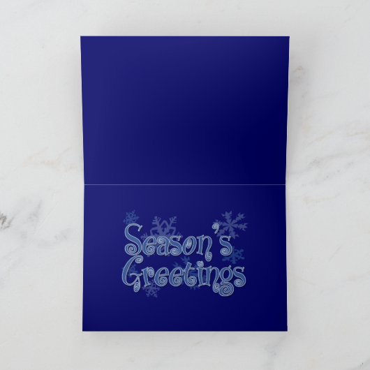 Kerstkaart met Sneeuwman Seizoensgroeten Feestdagen Kaart (Binnen)