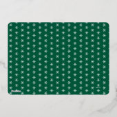 Kerstkaart met sneeuwmannen van Peanuts Folie Feestdagenkaart (Achterkant)