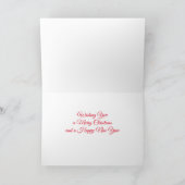 Kerstkaart met sneeuwpop en Schnauzer Feestdagen Kaart (Binnen)