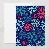 Kerstkaart met sneeuwval om middernacht (Voorkant / Achterkant)