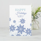 Kerstkaart met Sneeuwvlokken (Staand voorkant)