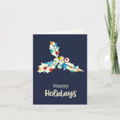 Kerstkaart met sneeuwvlokken feestdagen kaart (Voorkant)