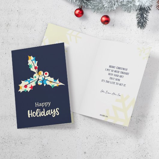 Kerstkaart met sneeuwvlokken feestdagen kaart