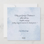 Kerstkaart met Sneeuwvlokken & Kerstvreugde (Achterkant)