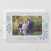 Kerstkaart met sneeuwvlokken voor gezinsfoto (Voorkant)