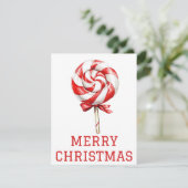 Kerstkaart met snoep (Staand voorkant)