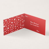 kerstkaart met Snowman Folded Card Kaart (Binnen)