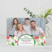 Kerstkaart met sociale afstand (Staand voorkant)
