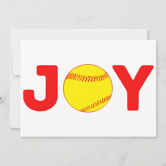 Kerstkaart met Softbal Thema (Voorkant)
