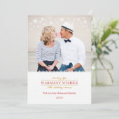 Kerstkaart met speelse sneeuwvlokken (Staand voorkant)