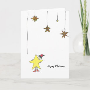 Kerstkaart met ster feestdagen kaart