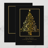 Kerstkaart met sterren (Voorkant / Achterkant)