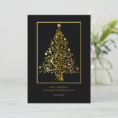 Kerstkaart met sterren (Staand voorkant)