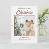 Kerstkaart met Sterren Kaart (Staand voorkant)