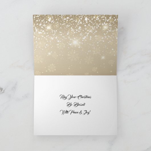 Kerstkaart met stiereland feestdagen kaart (Binnen)