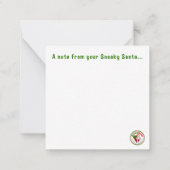 Kerstkaart met stille Kerstman Notitiekaartje (Achterkant)