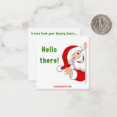 Kerstkaart met stille Kerstman Notitiekaartje (Voorkant / Achterkant in situ)