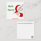 Kerstkaart met stille Kerstman Notitiekaartje (Voorkant / Achterkant)