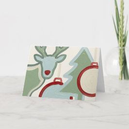 Kerstkaart met strakke minimalistische vormgeving kaart