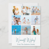 Kerstkaart met strand en meerdere foto's vakantiek (Voorkant)