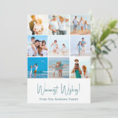 Kerstkaart met strand en meerdere foto's vakantiek (Staand voorkant)