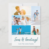 Kerstkaart met strandfoto Kust kerstkaart Kerstvak (Voorkant)